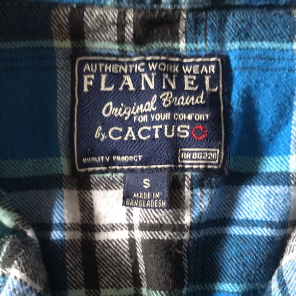 Men’s Flannel Western Style Pearl Snap 100% Cotton Size Small - Picture 3 of 6